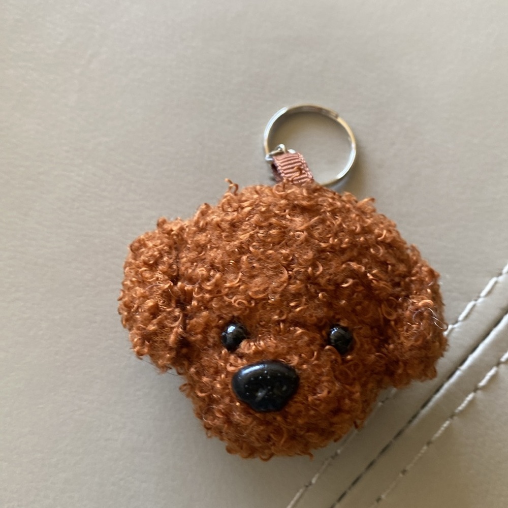 Brown cinnamon Labradoodle Keychain - Picture 2 of 2